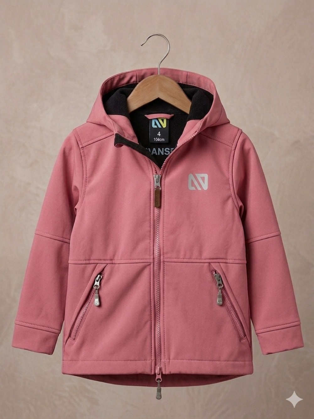Nano Kids Hooded Softshell Jacket - Dusty Rose